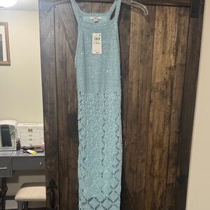 Bar III Light Blue Maxi Dress